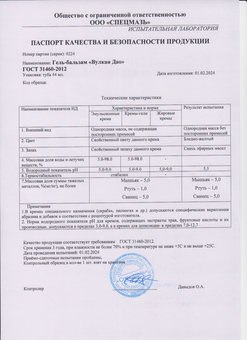 Паспорт №022024